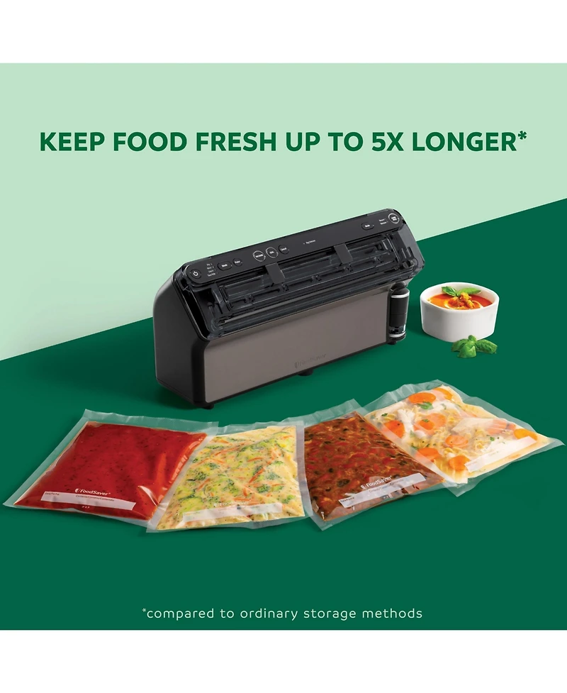 FoodSaver Elite All-in-One Liquid+ Vacuum Sealer with Bags, Rolls & Accessories