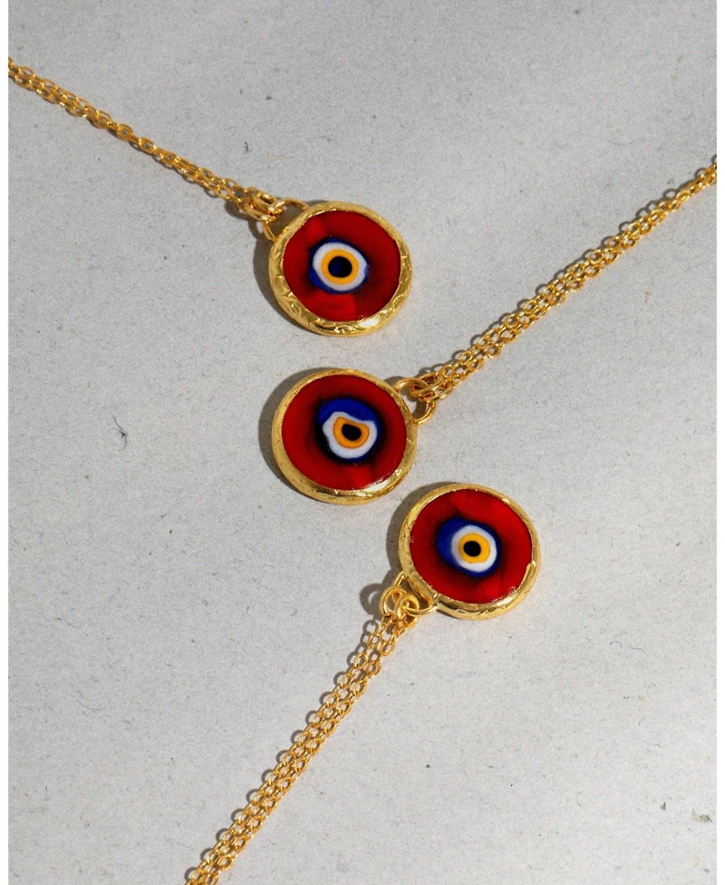 Ottoman Hands Azra Evil Eye Pendant Necklace