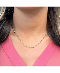 The Lovery Enamel Heart Link Necklace Sterling Silver