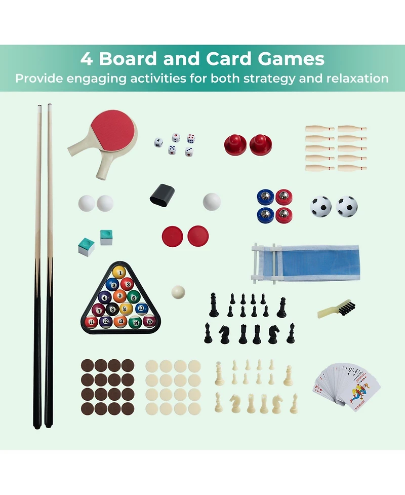 Mecale 50" 10-in-1 Multi-Game Table with Foosball