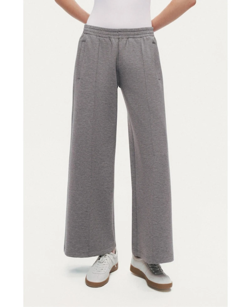 Nocturne Women's Relaxed Wide-Leg Track Pants