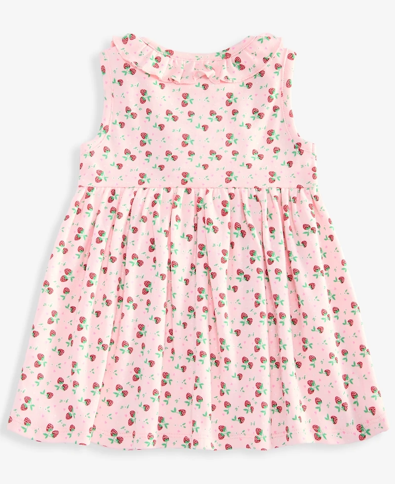 First Impressions Baby Girls' 0M-24M Strawberry-Print Dress, Macy's Exclusive