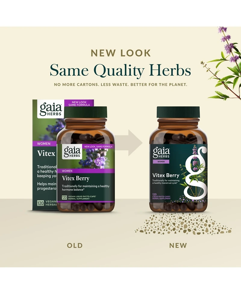 Gaia Herbs Vitex Berry (Chaste Tree) - Supports Hormone Balance & Fertility for Women