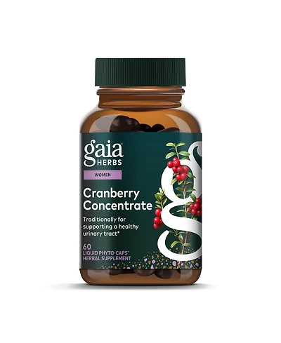 Gaia Herbs Cranberry Concentrate - Helps Maintain Urinary Tract Health - Made With Organic Cranberry Fruit Juice Extract in Convenient Capsules