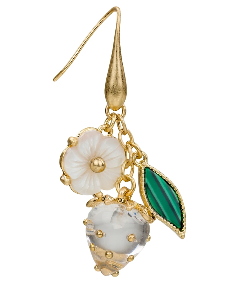 Patrica Nash Gold-Tone Plated Strawberry Wire Drop Earrings