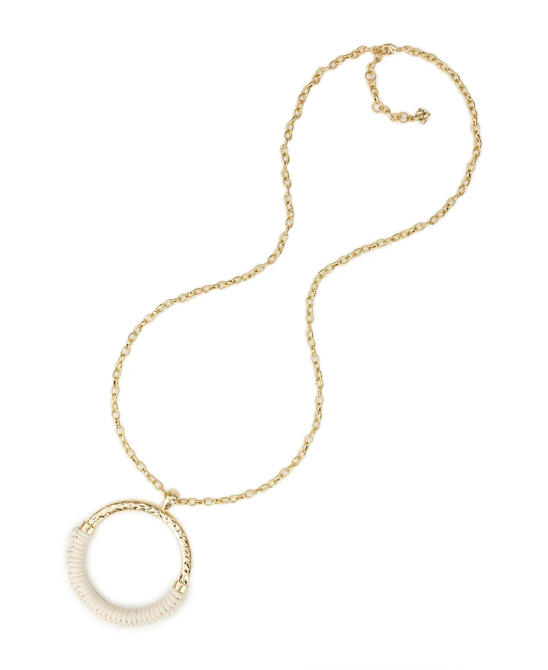 Patrica Nash Gold-Tone Plated Wrapped Ring Pendant Necklace