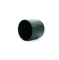 LuxenHome Jade Green Ribbed 11.4-Inch Round Ceramic Planter