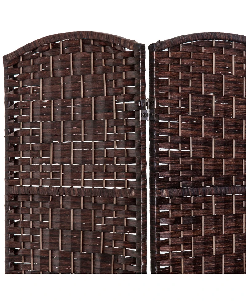 Homcom 3 Panel Resin Wicker Folding Room Divider Privacy Screen Home Office