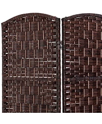 Homcom 3 Panel Resin Wicker Folding Room Divider Privacy Screen Home Office