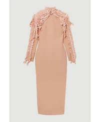 Karen Millen Women's Bandage Rosette Midi Detail Dress
