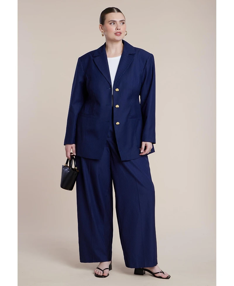 Eloquii Women's Nipped Waist Blazer with Back Adjuster