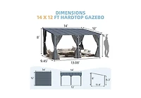 Aecojoy Wall Gazebo with Curtains and Mosquito Netting