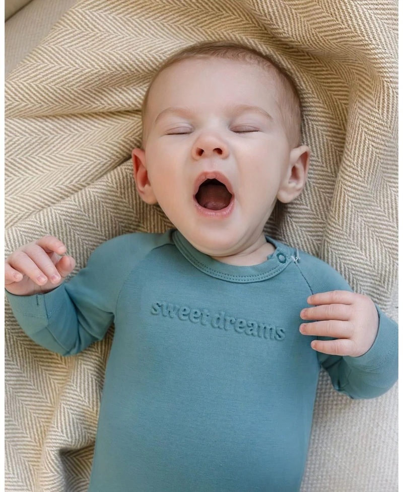 MeMoi Baby and Toddler "Sweet Dreams" Cotton Rich Fleece Hidden Zipper Footie