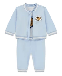 Guess Baby Boys' Bodysuit, Bomber Jacket, and Pants, 3-Piece Set