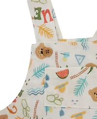 Guess Baby Boys' Short-Sleeve Bodysuit, Shortall, and Bucket Hat, 3-Piece Set