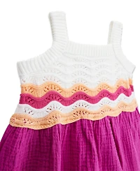 Guess Baby Girls' Sleeveless Crochet Dress and Matching Bloomer