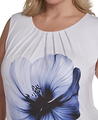 Calvin Klein Plus Printed Pleated Camisole Top