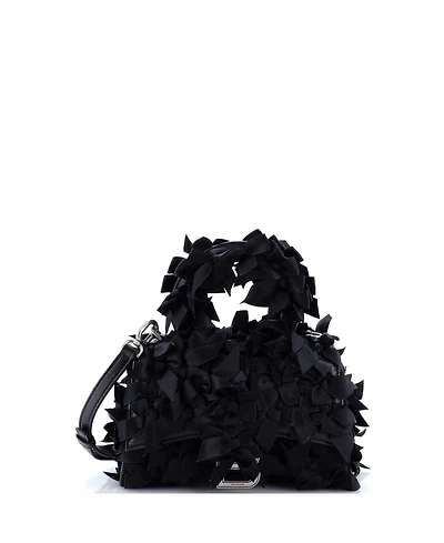 Pre-Owned Balenciaga Xs Hourglass Top Handle Bag Satin Ribbon Embellished