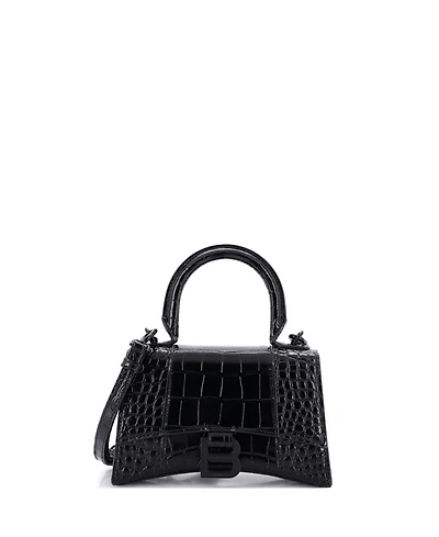 Pre-Owned Balenciaga Xs Hourglass Top Handle Bag Embossed Leather