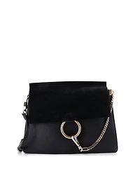 Pre-Owned Chloe Medium Faye Shoulder Bag Leather and Suede