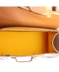 Pre-Owned Goyard Mini Structured Saigon Top Handle Bag Coated Canvas with Leather