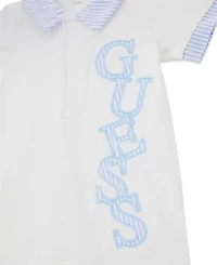 Guess Baby Boys' Stretch Jersey Shortall with Seersucker Details