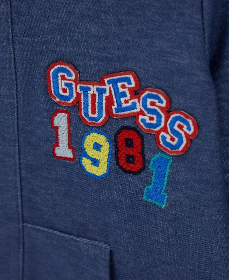Guess Baby Boys' Knit Denim Hooded Coverall