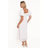 Petal and Pup Women's Clo Puff Sleeve Midi Dress