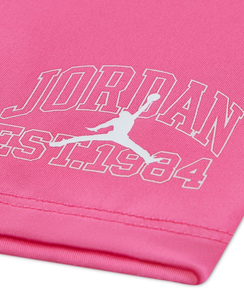 Jordan Baby Girls' Short Sleeve Boxy T-shirt and Shorts 2-Piece Set