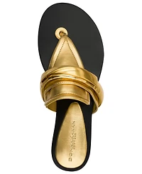 Donna Karan New York Women's Velvet Flat Thong Sandals
