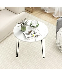 Streamdale Furniture Modern Orange Mdf Saddle Leather Table