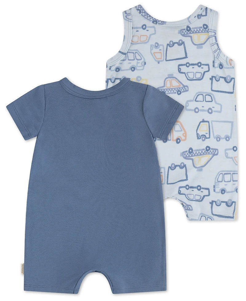 Huggies Baby Boys' Henley Neck Romper, 2-Pack
