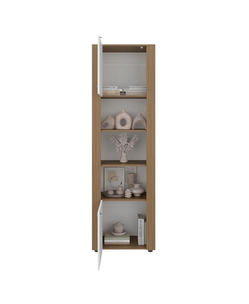 Fm Furniture Liora Vertical Cabinet with Doors for Practical Home Organization