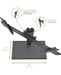 Kanto TTS140 Heavy Duty Steel 40" to 90" Tabletop Tv Stand
