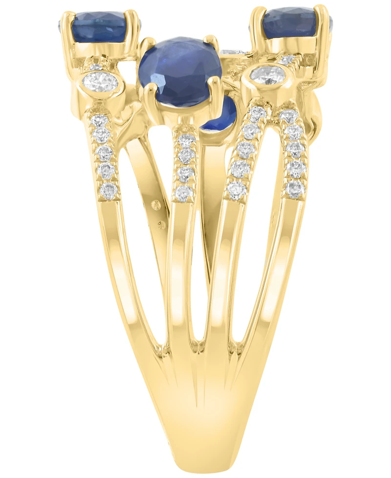 Effy Collection Sapphire (2 ct. t.w.) & Diamond (3/8 ct. t.w.) Ring in 14k Yellow Gold