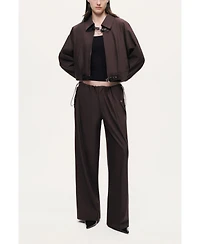 Nocturne Women's Buckle Detail Cropped Zip Jacket