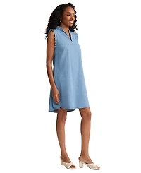 Jones New York Petite V-Neck Trapeze Short Dress