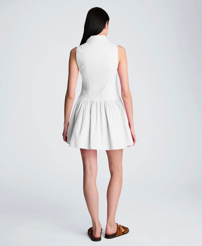 Kenneth Cole Women's Collared Neck Mini Shirt Dress