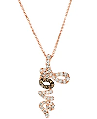 Le Vian Nude Diamond (0.47 ct. t.w.) & Chocolate Diamond (0.9 ct. t.w.) Pendant Necklace in 14k Strawberry Gold