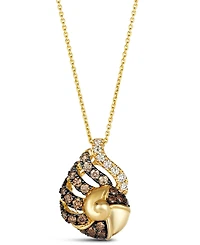 Le Vian Nude Diamond ( 0.15 ct. t.w.) & Chocolate Diamond (0.67 ct. t.w.) Ombre Pendant Necklace in 14k Honey Gold