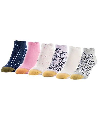Gold Toe Women's Casual No Magnolia Liner Socks, 6-Pack