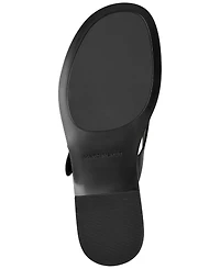Marc Fisher Women's Retry Buckle Strap Flat Slip-On Sandals