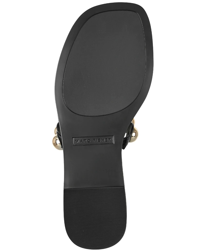 Marc Fisher Women's Zaby Ornamented Toe Ring Flat Sandals