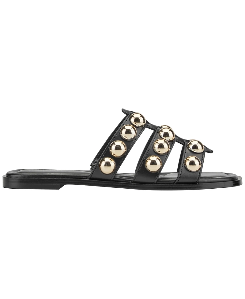 Marc Fisher Women's Zalary Ornamented Strappy Slip-On Sandals