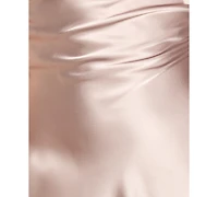 Morgan & Company Juniors' Drape Back Cowl Neck Long Gown