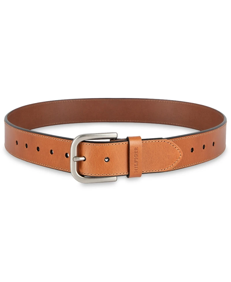 Tommy Hilfiger Men's Harness Buckle Silver-Tone finish Jeans Belt
