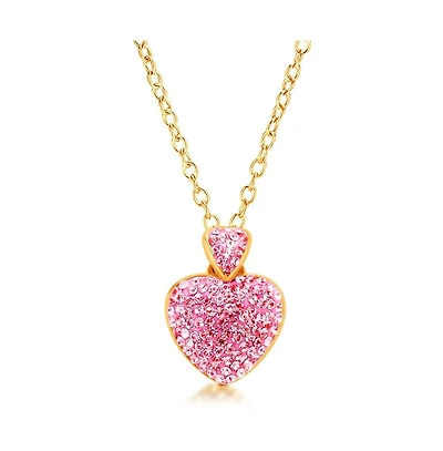 Chanteur Girls 18K Plated Hypoallergenic Heart Pendant Necklace
