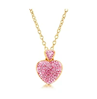 Chanteur Girls 18K Plated Hypoallergenic Heart Pendant Necklace