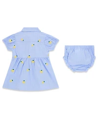 Guess Baby Girls' Yarn Dye Poplin Short-Sleeve Dress and Matching Bloomer