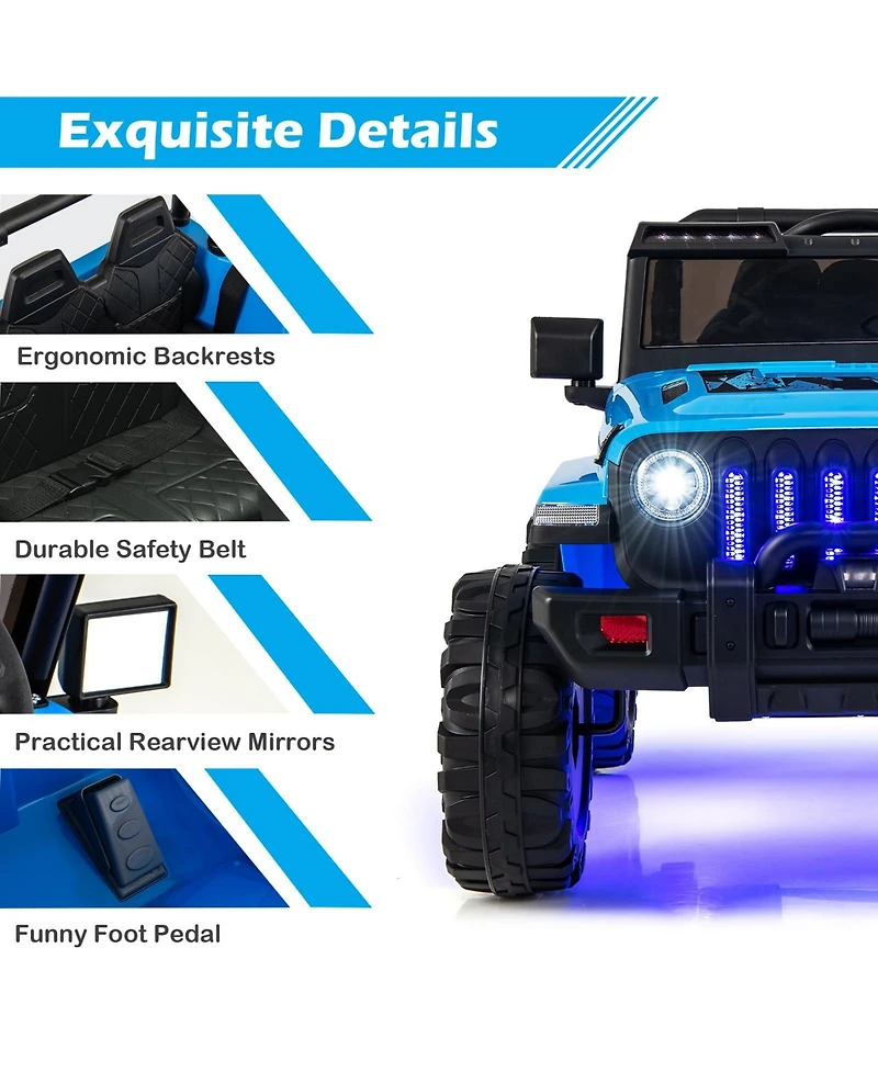 Mecale 12V Kids Ride-on Jeep Car with 2.4 G Remote Control